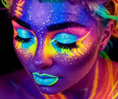 Blacklight UV (SD 1.5) art style lora v1.0