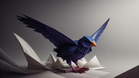 woorigami bird, folded, paper-made, origami <lora:WorldofOrigami:1><lora:add_detail:0.5> <lora:LowRa:0.25>, (Masterpiece:1.3) (best quality:1.2) (high quality:1.1), crisp and detailed,professional photo,anamorphic,cinematic,fine details,epic,cinematic colors,lightroom,32k resolution,bokeh