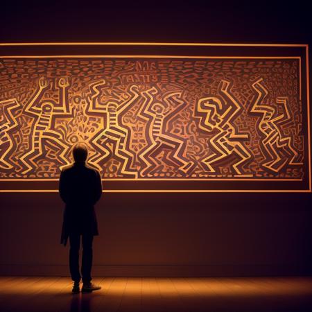 (Keith Haring),(masterpiece),fantasy,
8k uhd,soft lighting,high quality,expressions,dreamlike,