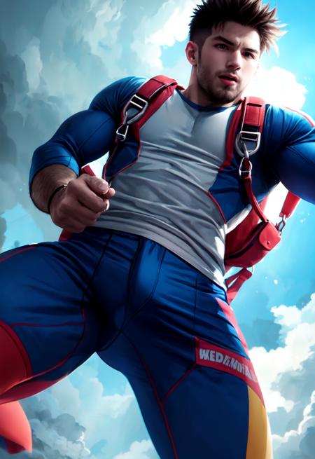 boy skydiving, clouds, wind, muscular,
vibrant colors, colorful art style, 
soft lighting, soft shadows, detailed textures, dynamic lighting,  
nice hands, perfect hands, 
<lyco:GoodHands-beta2:1.0> 
<lora:add_detail:1>