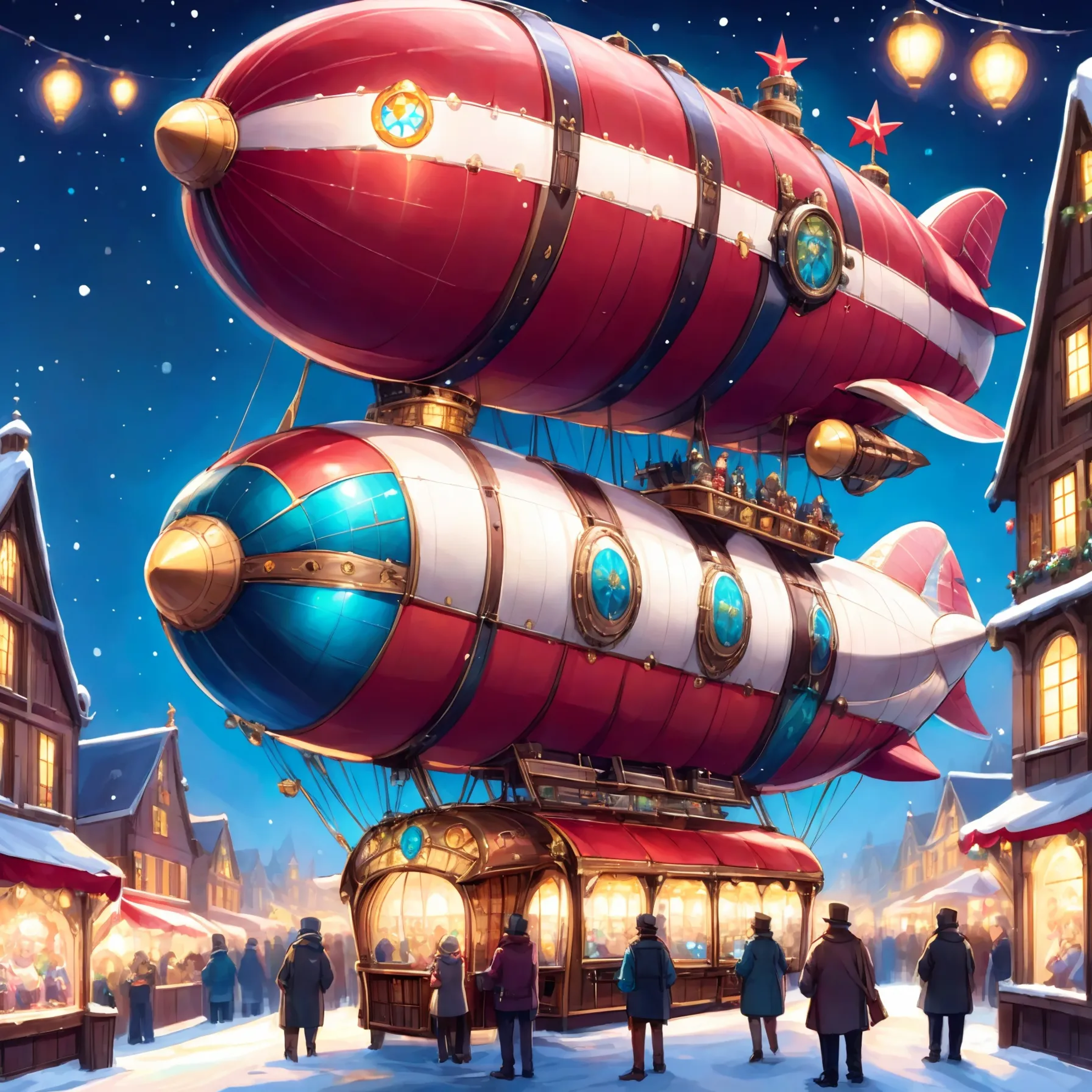 xmas steampunk airship image by tkvier