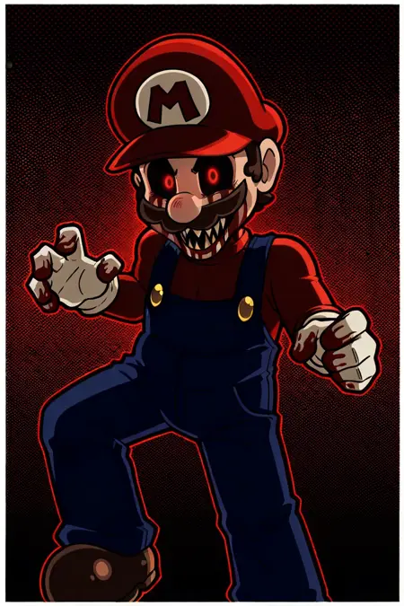 Horror Mario (Friday night Funkin/FNF Mario's Madness)