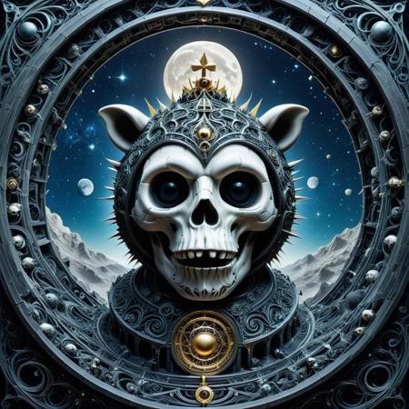 "The Last Migration" – A flock of ducks, all blind and disoriented, march in a spiral toward a mechanical altar where the moon bear’s skull serves as a centerpiece.
score_9, score_8_up, score_8_up, masterpiece,super detailed face, super high resolution, FaceDetail, masterpiece-level, highly detailed, intricate details, detailed background, complex background, cinematic, intricately detailed illustration, depth of field, masterpiece, best quality, amazing quality, very aesthetic, absurdres, newest, very awa, shadow, dynamic angle,