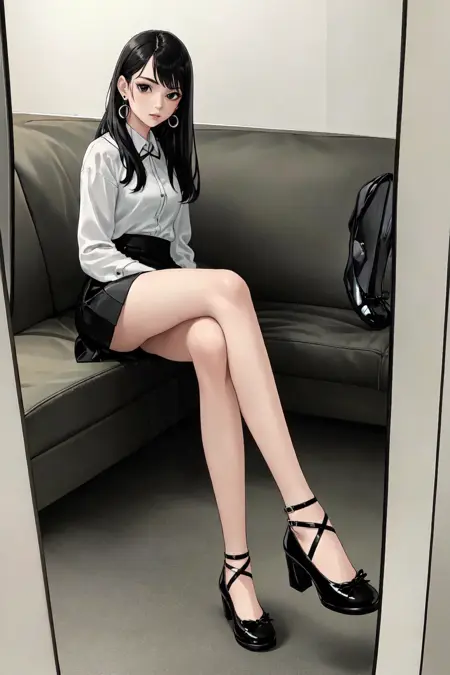 tied marry jane high heels(绑带玛丽珍高跟鞋)