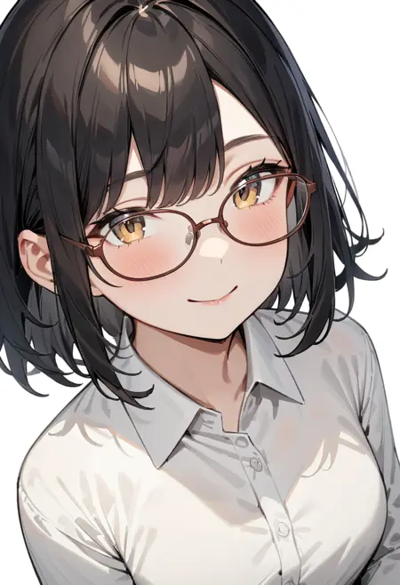 oval metal frame glasses1 SDXL