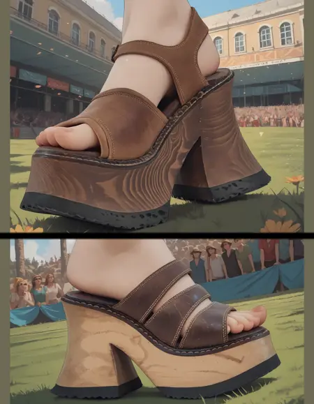 London Underground - Chunky Platform Grunge Sandals