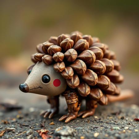 ral-pinecone, ((Top Quality, 8k, Masterpiece: 1.3)), A armadillo made of pine cones, adorable expressions,
