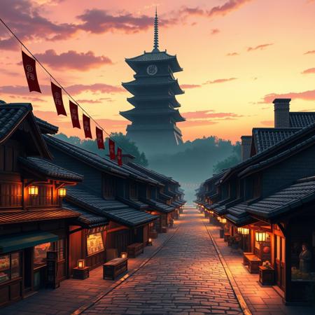 A perfectly accurate, ultra-realistic 4K depiction of Konoha, the Hidden Leaf Village from Naruto. The traditional wooden buildings with curved, tiled rooftops line the stone-paved streets. Red banners with the village symbol gently sway in the breeze. The massive Hokage Monument towers in the background, bathed in the soft glow of the setting sun. The ramen shop, the market stalls, the training grounds—everything is exactly as seen in the anime, but the village is completely empty.
There are no people, no movement, no sound—only stillness. The warm light from windows and lanterns flickers softly, casting long shadows, yet there is no sign of life. The sky transitions from deep orange to a soft purple hue, reflecting on the rooftops. The village feels frozen in time, familiar yet unsettlingly quiet, as if Konoha exists in a moment between reality and memory.