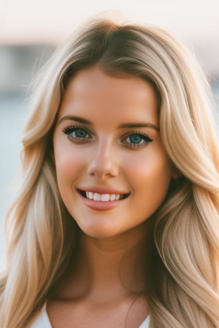 portrait of lindsaymariebrewerlora, looking at viewer, realistic eyes. (high detailed skin:1.2), 8k uhd, dslr, soft lighting, high quality, film grain, Fujifilm XT3 <lora:lindsaymariebrewerlora:1>