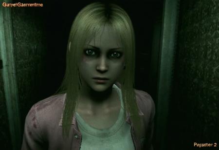 white skin girl, thin, oval face, green eyes, almond eyes, straight nose, blonde hair, long hair, straight hair,   horror pink style, 3d model, horror protagonist,female, PS2, PlayStation japan horror, low quality, silent Hill 2, Resident Evil, octane render,detailed, volumetric, dramatic lighting, eerie, dark, spooky, suspenseful, grim, detailed, distressed, edgy, rock and roll vibe, dark, mysterious, haunting, dramatic, ornate, PlayStation 2 graphics, PlayStation 1