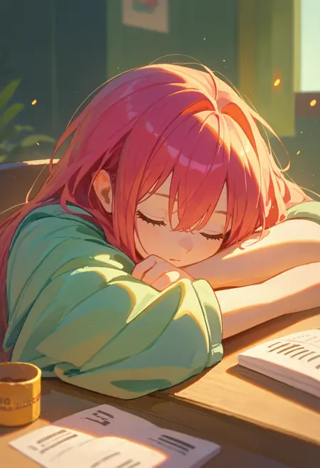 (PonyXL pose) Head Resting on Arms (head rest arm rest)