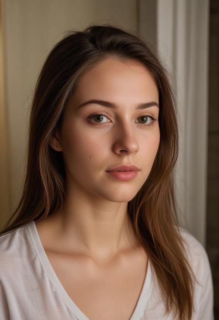 third-person-pov, wide-shot, photo of a 25 year old woman, at-home, soft split ambient evening light, soft focus, soft realistic shadows, best image, best quality, vellus hairs, aroused
