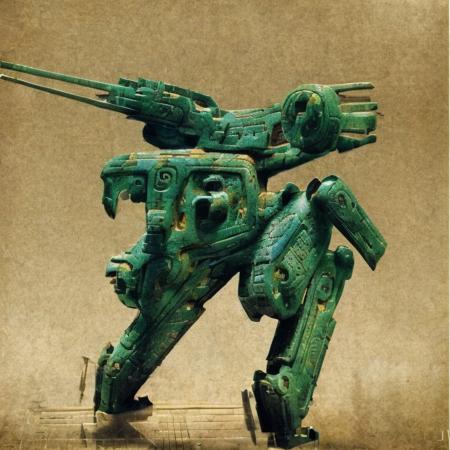 [<lora:sanxingdui-000005:1:lbw=ALL> , sanxingdui:robot:0.8], simple background, masterpiece, best quality,  green
