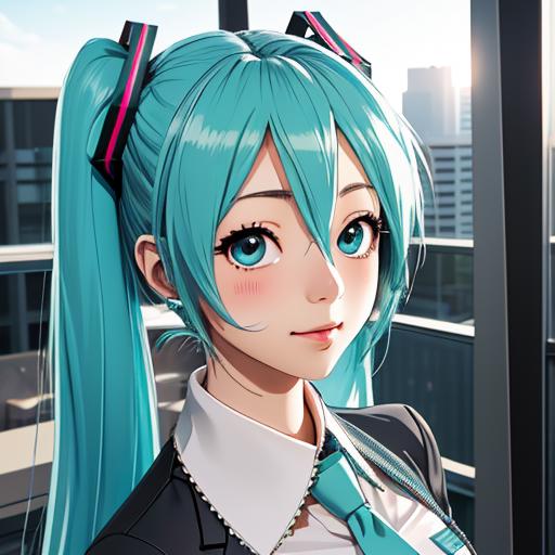 Hatsune Miku, business attire