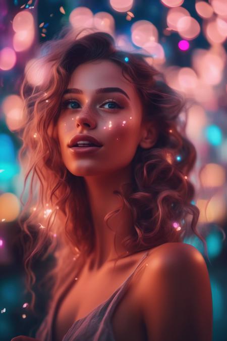 <lora:Brandon Woelfel Style:1>Brandon Woelfel Style - Closeup gorgeous gal enjoying an enchanted evening in an amazing modern utopia, I can't believe how beautiful this is