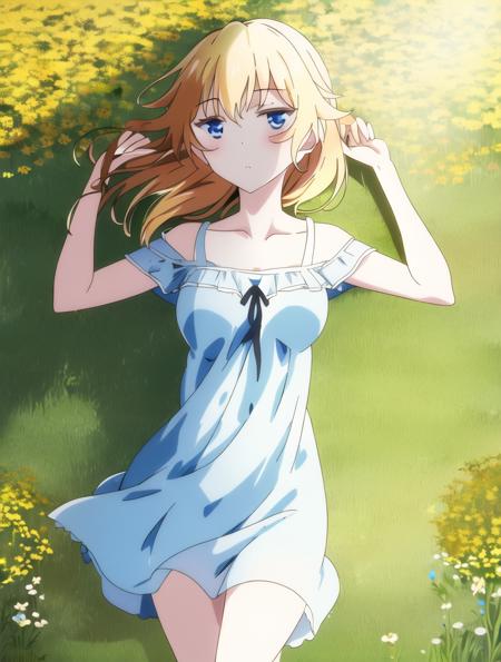 1girl nasuhara anastasia blonde hair blue eyes twintails