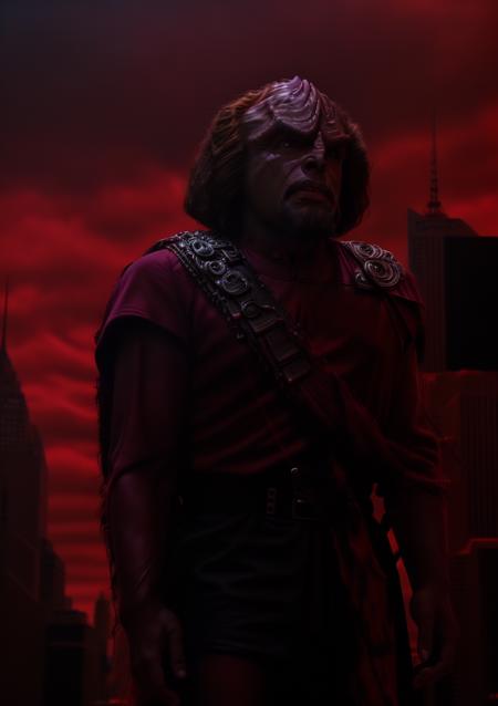 blood parade nyc, giant tng-worf withLora(_add_detail,0.55) withLora(style_deathia_yiu_v10,0.25) withLora(n47-v1-tng-worf,1) blood skies