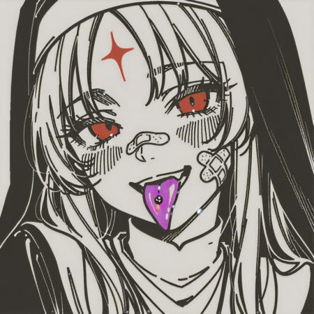 rebel nun monocrom consept [PONY | SDXL | ILLUSTRIOUS | FLUX] illustrious