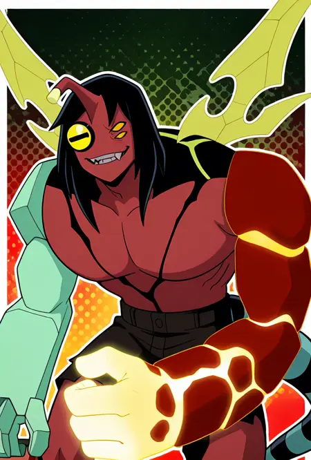 Mutant Kevin 11 -- Ben 10 (chaquetrix support)  Noob +Pony+1.5+illustrious