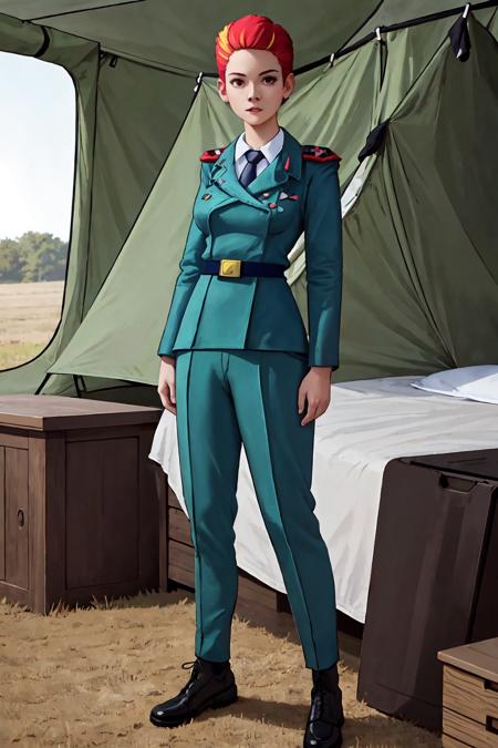 AWJess Necktie,Military Uniform,Pants