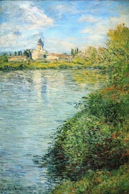 painting \(medium\),lake,castle,   <lora:monet_v2-000004:1>