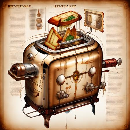 <lora:SteampunkSchematicsv2-000009:1> SteampunkSchematics fantasy toaster