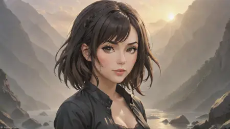 blocky semi realistic style