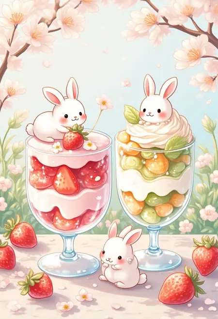 DP_Cute-Style Dessert Drawing_Dessert Scene Generation