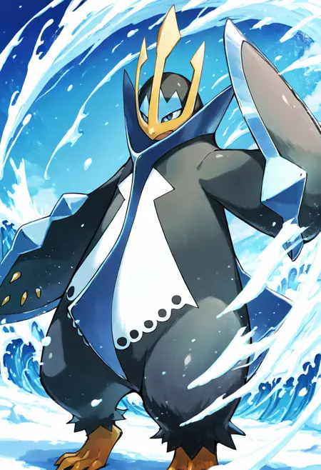 Empoleon: Emperor Pokemon | エンペルト (Pokedex #0395) [Illustrious]