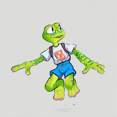 Frogger illustrator (simple style, Frog game) V1