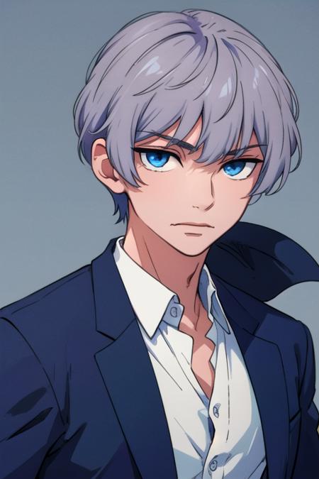 ruou_mori grey hair blue eyes