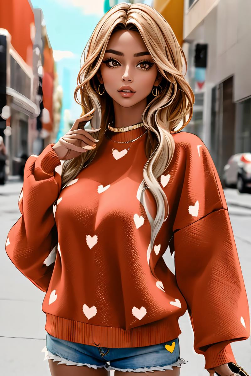 Heart Print Sweater image by MarkWar