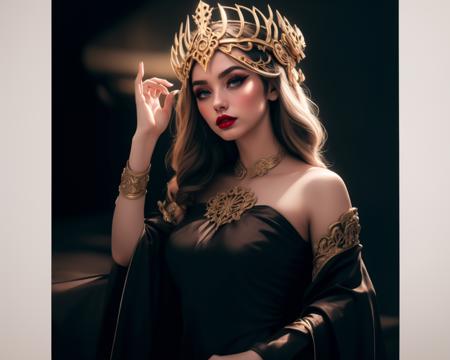 ath3na, dr3ss, crown necklace