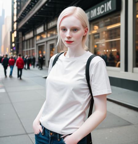 photo of sks woman, pale skin, working class in new york city, upper body, detailed skin, 20 megapixel, canon eos r3, detailed skin, detailed, detailed face