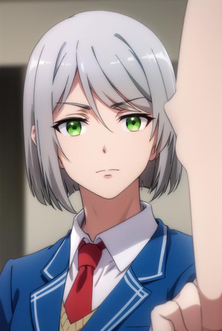 broodlevkaiser, <lora:brood lev kaiser s2-lora-nochekaiser:1>,
brood lev kaiser, (green eyes:1.3), grey hair, male focus,
BREAK school uniform, jacket, necktie, pants, formal, suit, blue jacket, red necktie,
BREAK indoors, classroom,
BREAK looking at viewer,
BREAK <lyco:GoodHands-beta2:1>, (masterpiece:1.2), best quality, high resolution, unity 8k wallpaper, (illustration:0.8), (beautiful detailed eyes:1.6), extremely detailed face, perfect lighting, extremely detailed CG, (perfect hands, perfect anatomy),