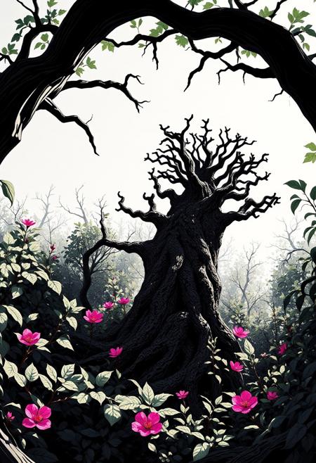 "1girl, (designed by David Carson:1.0) and (Dan Piraro:1.0) and (Jeff Koons:1.2) and (Adrian Paul Allinson:0.7) , artistic Paper Quilling of a dense vegetation with Baobab, insane details, Angry [Primordial:Distinctive:15] Indian ([Radio galaxy:Spruce:3]:1.3) , it is in a Videogame setting, it is with Spellbinding patterns, near Studied city street, Sunny, equirectangular 360, Overdetailed art, Grim, Glitchcore, Rembrandt lighting, 35mm, Kodak Ektar, fluorescent pink and Pink dust particles, Space and Tech, HDR, contest winner
---
<lora:Flux-XL_Scenery:0.15> flux-scenery,
<lora:Flux-style-xl-lora:0.15> flux-style,
<lora:FLUX-daubrez-DB4RZ-v2:0.35> DB4RZ, DB4RZ style painting <lora:illustration004:0.8> illustration004 chaotic expressive line-art scribbled and erratic strokes monochromatic black ink <lora:Scribble Portrait Drawing:0.35> Drawing <lora:aidmaMJ6.1_v0.5_3:0.35> aidmamj6.1, aidmamj6, mystcorbCE_style