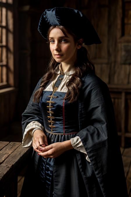 medieval costume ,  infirmary , night  <lora:Louise_Redknapp:1> mature l1873r, 1girl, solo, masterpiece, best quality, detailed face,