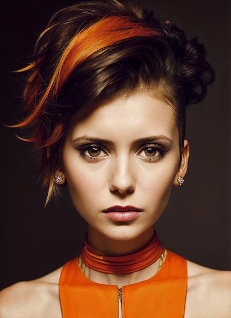 nina dobrev red hair