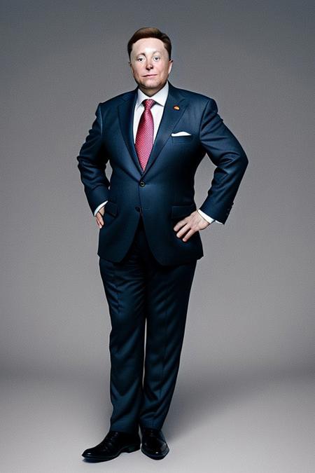Man in suit full body portrait elon-gate-moon-musk