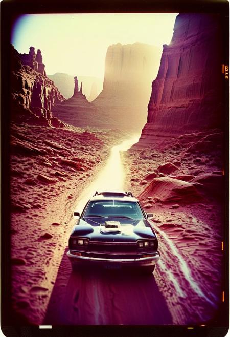 ()Hyoer Realistic:2.0)Polaroid picture 
an image of A desert drive in Utah offers a mesmerizing journey through vast, otherworldly landscapes, featuring red rock canyons, towering sandstone cliffs, and sweeping sand dunes. Travelers can explore iconic destinations like Arches, Canyonlands, and Monument Valley, experiencing the rugged beauty of Utah's unique desert terrain
: 2.1)