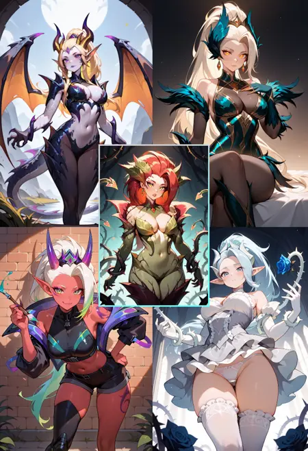 Zyra (6 Outfits) (League of Legends) [Illustrious]