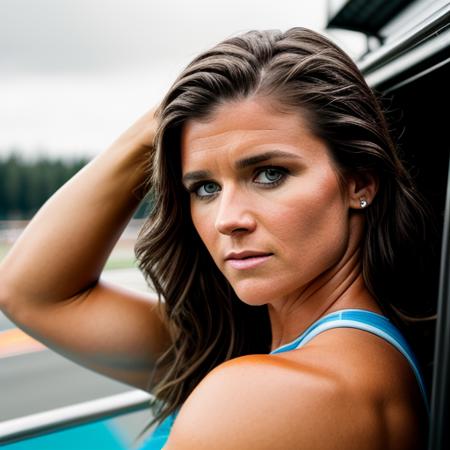 RAW photo, danica patrick , (high detailed skin:1.2), 8k uhd, dslr, soft lighting, high quality, film grain, Fujifilm XT3 <lora:danica patrick v1.2:1>