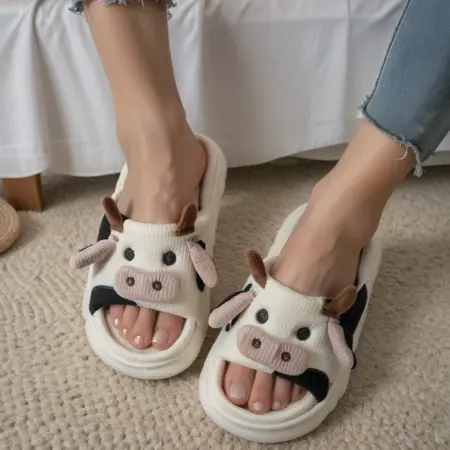 Cozy Cow Slippers