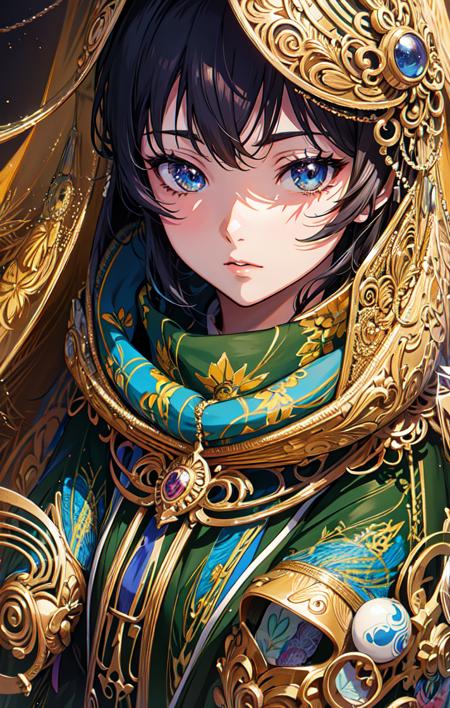 (anime), (illustration), cartoon, detailed, Temporal, artist Genzoman Style, (intricate details:0.9), (hdr, hyperdetailed:1.2)