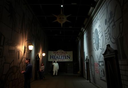 The terrifying wax museum at night