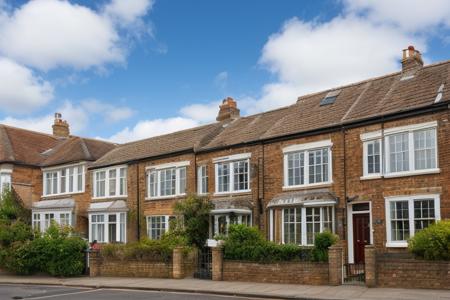 {high|low} angle,  wide angle photo, english houses, london, terraced houses,  {Georgian|Victorian|Edwardian|30s Semi} house, {bay windows|}, {gable|}, {chimneys|}, {rendered|brick} wall, bushes, {arched doorway|}, {low wall around front yard|}, {pavement|}, {straight|slanted} roof, <lora:add_detail:0.5>, blue skies, cloudy
 <lora:english house front_epoch_5:0.3>, RAW photo, 8k uhd, dslr, soft lighting, high quality, film grain, Fujifilm XT3, lr