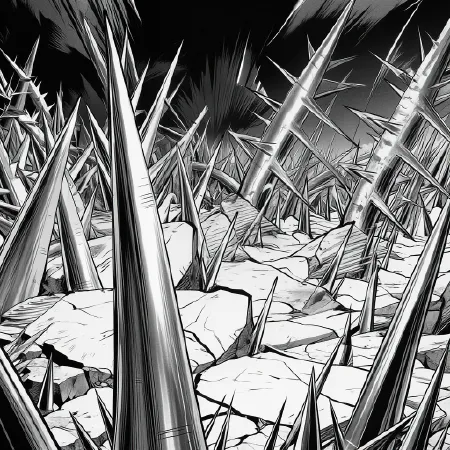 DBM / DBZ Snapperzaff Crossover - Spike Forest (black-white / grayscale) - ZIMG