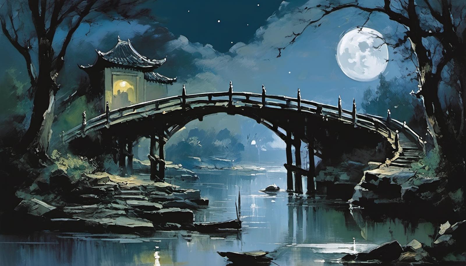 [XL]The moonlight over the lotus pond 荷塘月色 image by Cinsdia