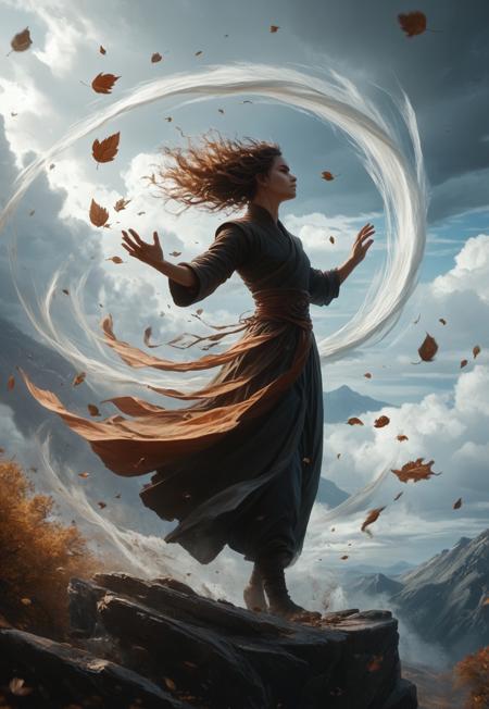 Airmagmb, wind, leaf, Sky, cloud, Wind spiral, Wind vortex, Wind ball, Windswept hair,