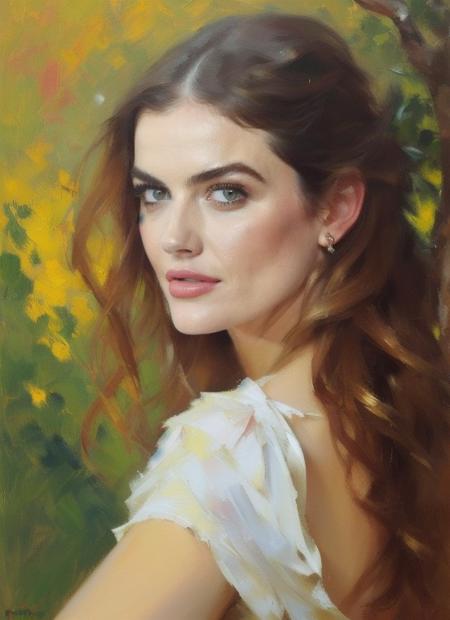 realistic paintig of lucy_haze, by Daniel F Gerhartz
 <lora:lucy_hale-000007:0.9>